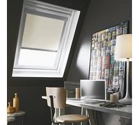 MADECOSTORE Store de Toit Enrouleur Compatible Velux - Beige - L117 x H74/116 cm Modèle U04/u08 - Cadre Alu 1923804808