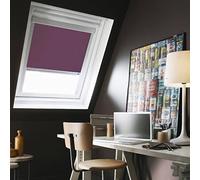MADECOSTORE Store de Toit Enrouleur Compatible Velux® - Prune - L61 x H116cm Modèle M08 - Cadre Alu