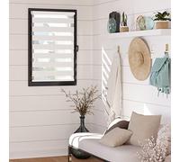 MADECOSTORE Store Enrouleur Jour Nuit avec Rail sans Percer H250cm - Blanc - L55 x H250cm