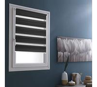 MADECOSTORE Store Enrouleur Jour Nuit Basique - Gris Anthracite - L45 x H100cm
