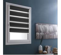 MADECOSTORE Store Enrouleur Jour Nuit Basique - Gris Anthracite - L65 x H100cm