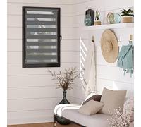 MADECOSTORE Double Store Enrouleur Jour Nuit - Gris Anthracite - L45 x H190cm - Fixation avec ou sans perçage - Chaînette coordonnée