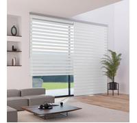 MADECOSTORE Store enrouleur jour nuit jacquard avec coffre - gamme Must - Blanc - L63 x H250cm