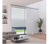 MADECOSTORE Store enrouleur jour nuit texturé lurex avec coffre - gamme Must - Blanc - L63 x H250cm