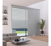 MADECOSTORE Store Enrouleur Jour Nuit texturé Lurex avec Coffre - Gamme Must - Gris - L63 x H250cm