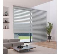 MADECOSTORE Store enrouleur jour nuit texturé lurex avec coffre - gamme Must - Gris - L63 x H250cm