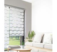 MADECOSTORE Store enrouleur jour nuit vague avec coffre - gamme Must - Blanc - L63 x H160cm