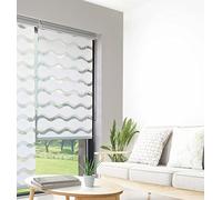 MADECOSTORE Store Enrouleur Jour Nuit Vague avec Coffre - Gamme Must - Blanc - L63 x H160cm