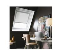 MADECOSTORE Store Enrouleur Occultant cadre blanc compatible VELUX® - Blanc - 117 x 74/116cm - U04/U08