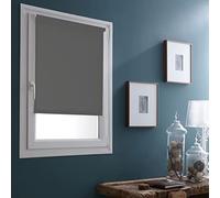 MADECOSTORE Store Enrouleur Occultant Easy Uni Gris Souris - L90 x H170cm - sans perçage