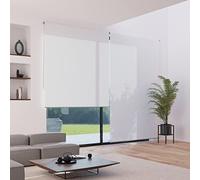 MADECOSTORE Store Enrouleur Tamisant Must Tissu Uni Blanc Perle - L54 x H250cm - Motorisable - avec perçage