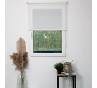 MADECOSTORE Store Enrouleur tamisant strié Ligne Blanc - Essentiel - Blanc - L148 x H190cm