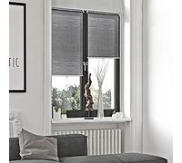 MADECOSTORE Store Enrouleur Voile Automatique sans percer - Gris - L41 x H170cm