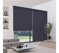 MADECOSTORE Store Enrouleur Voile Mesh Tissu Uni Gris Anthracite - L54 x H250cm - avec perçage