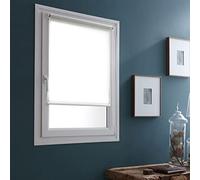 MADECOSTORE Store Enrouleur Voile Blanc sans percer - Blanc - L111 x H170cm