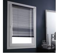 MADECOSTORE Store vénitien aluminium 25mm sans percer - Gris anthracite - L52 x H150cm Gris Anthracite