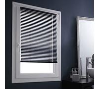 MADECOSTORE Store vénitien Aluminium 25mm sans percer - Gris Anthracite - L87 x H150cm