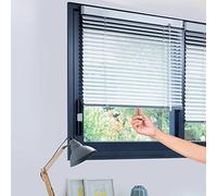 MADECOSTORE Store vénitien Aluminium Automatique 25mm sans percer - Gris - L37 x H160cm