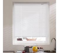 MADECOSTORE Store Vénitien Aluminium Blanc - L175 x H175cm - Mécanisme autobloquant - Lamelles 25mm