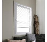 MADECOSTORE Store vénitien Aluminium 25mm sans percer - Blanc - L107 x H150cm