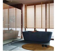 MADECOSTORE Store vénitien Bambou 50mm avec Galon - Doré - L120 x H250cm