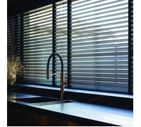 MADECOSTORE Store vénitien Bambou 50mm avec Galon - Noir - L80 x H250cm