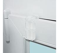 MADECOSTORE Lot de 2 de Fixations sans percer à serrer en PVC pour Store sur fenêtre avec Joint - Transparent