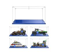 MADEHAY 3mm Vitrine en Acrylique Transparente Anti - poussière, Grande Boîte de présentatio pour Lego Model série 42129 60357 70654 77015. Base Bleue (1, 55x25x25cm)