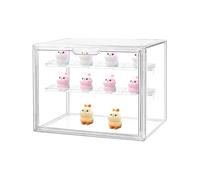 MADEHAY Vitrine, Boîte de Rangement Empilable, Vitrine en Transparent avec Porte Magnétique à 3 Couches pour Mini Figurines Pop, Funko Pop, Objets de Collection, DIY (3, 30x18x24cm)
