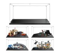 MADEHAY Vitrine en Acrylique Transparente Anti - poussière, Grande Boîte de présentatio pour Lego Model série 75336 75573 76125 76131. (40x30x20cm, Base Bleue)