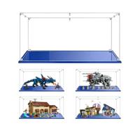 MADEHAY Vitrine en Acrylique Transparente Anti - poussière, Grande Boîte de présentatio pour Lego Model série 42620 70652 75337 76240. (50x30x25cm, Noir Base)