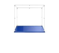 MADEHAY Vitrine en Acrylique Transparente Anti - poussière, Grande Boîte de présentatio pour Lego Model série 43172 43225 71720 71765 76105. (35x25x35cm, Base Bleue)
