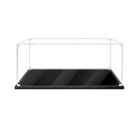 MADEHAY Vitrine en Acrylique Transparente Anti - poussière, Grande Boîte de présentatio pour Lego Model série 41708 42126 42160 76394, (45x25x20cm, Noir Base)