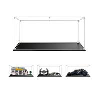 MADEHAY Vitrine en Acrylique Transparente Anti - poussière, Grande Boîte de présentatio pour Lego Model série 31052 75348 76240. (50x30x20cm, Noir Base)