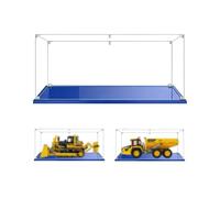 MADEHAY Vitrine en Acrylique Transparente Anti - poussière, Grande Boîte de présentatio pour Lego Model série 8275 42114. (65x30x25cm, Base Bleue)