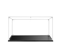 MADEHAY Vitrine en Acrylique Transparente Anti - poussière, Grande Boîte de présentatio pour Lego Model série 42109 70834 75151 76119 76216, (35x25x20cm, Base Bleue)