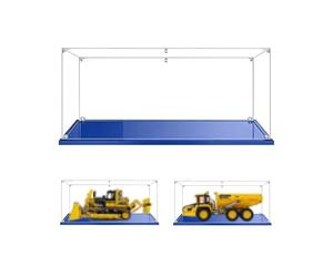 MADEHAY Vitrine en Acrylique Transparente Anti - poussière, Grande Boîte de présentatio pour Lego Model série 8275 42114. (65x30x25cm, Base Bleue)