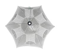 Madeinely Filet de pêche 6/8/16 trous blanc pliable grand filet de pêche pour homard piège crabes piège crevette cage outil de pêche (Taille : type A ; Couleur : Blanc)