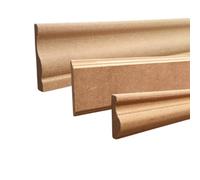 MadeInNature Cimaise Moulurée en bois médium naturel à peindre, longueur 2 mètres, corniche bois robuste et facile à poser, Modèles et Tailles au choix (Réf 7131, Lot 12 mètres)