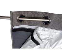 MadeInNature Doublure Thermique Argentée pour Rideau - Isolation Thermique Froid et Chaleur - Double Velcros pour Faciliter l’Installation - Largeur 135 x Hauteur 240 cm, Gris Alu