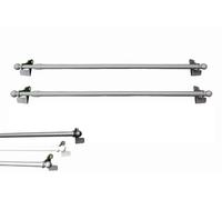 MadeInNature Lot de 2 tringles à Clipser, Autobloquantes, Montage sans Vis ni perçage Fix’VIT Extensibles, Couleurs et Longueurs au Choix (Extensible 50x80 cm, Lot de 2 Embout Boule Argent)