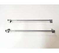 MadeInNature Lot de 2 tringles à rideaux autobloquantes sans perçage Fix Vit extensibles (Gris, 30 x 50 cm)