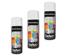 MadeInNature Lot de 3 bombes de peinture blanche brillante - Aérosol NESPOLI 400ml (3, 180001)