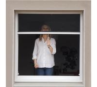 MadeInNature, Moustiquaire PVC enroulable, Châssis blanc, facilement recoupable, Tailles au choix (Châssis Blanc, 1 Moustiquaire Largeur 80cmx100 recoupable)