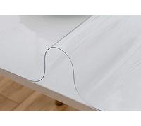 MadeInNature Nappe Cristal Transparente épaisse, Tailles et épaisseurs au Choix, Nappe Transparente rectangulaire, Permet de ne Pas dénaturer la Table, (140 x 450 cm, 0,30mm)