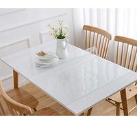 MadeInNature Nappe Cristal Transparente épaisse, Tailles et épaisseurs au Choix, Nappe Transparente rectangulaire, Permet de ne Pas dénaturer la Table, (140 x 250 cm, 0,50mm)
