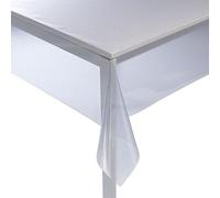 MadeInNature Nappe Cristal Transparente Pailletée, Épaisseur 0.15 mm, Toile cirée Transparente Intérieur et Extérieur, Dimensions au Choix (140x500cm)
