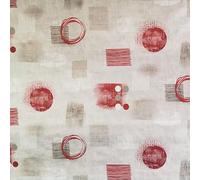 MadeInNature Nappe Toile cirée PVC sur Mesure, Tailles et Motifs au Choix, Nappe pour Tables intérieures et extérieures (140x140cm, Benji Rouge)