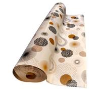 MadeInNature Nappe très épaisse imprimée, protège Table Type Gomme 2mm Tailles et Motifs au Choix, Nappe Anti-tâche (140x100 cm, Zoya Noir)