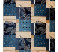 MadeInNature Nappe très épaisse imprimée, protège Table Type Gomme 2mm Tailles et Motifs au Choix, Nappe Anti-tâche (140x140 cm, Geopan)